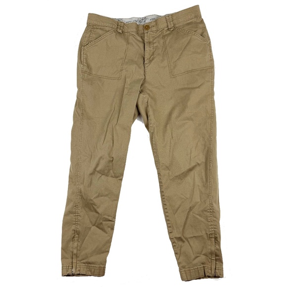 Women's khaki Lee Riders size 12 pants with zippers at ankles - Picture 1 of 3
